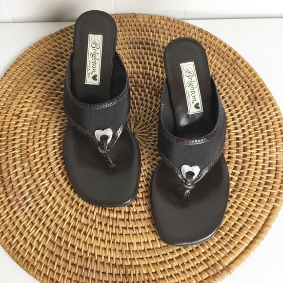 Brighton Shoes - Brighton Tanya Chocolate Brown Heel Sandals Size 7 M New